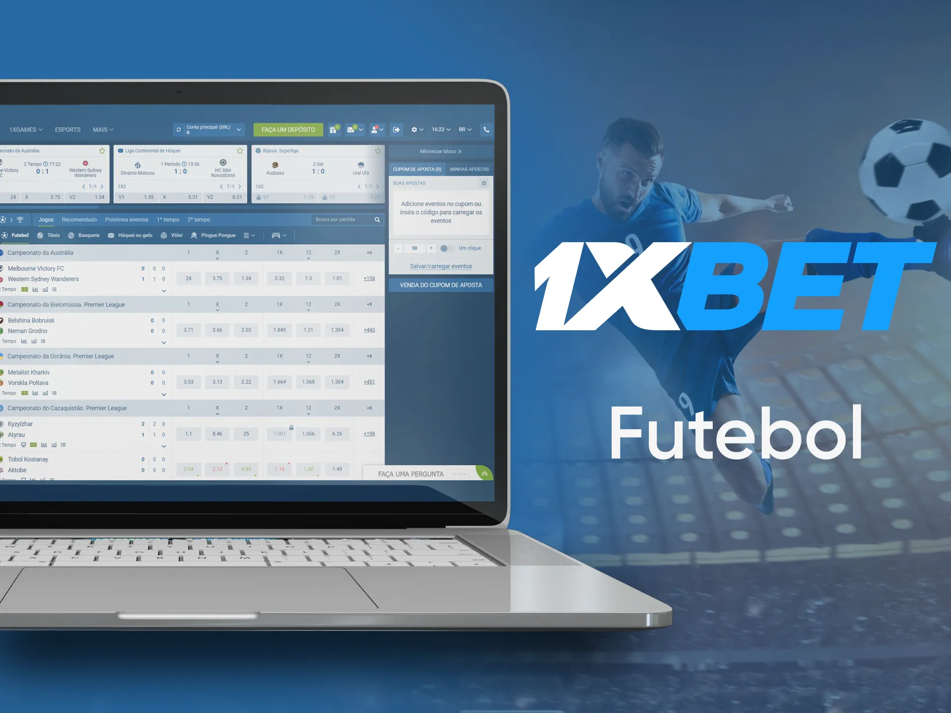 Aposte no futebol online no 1xBet.