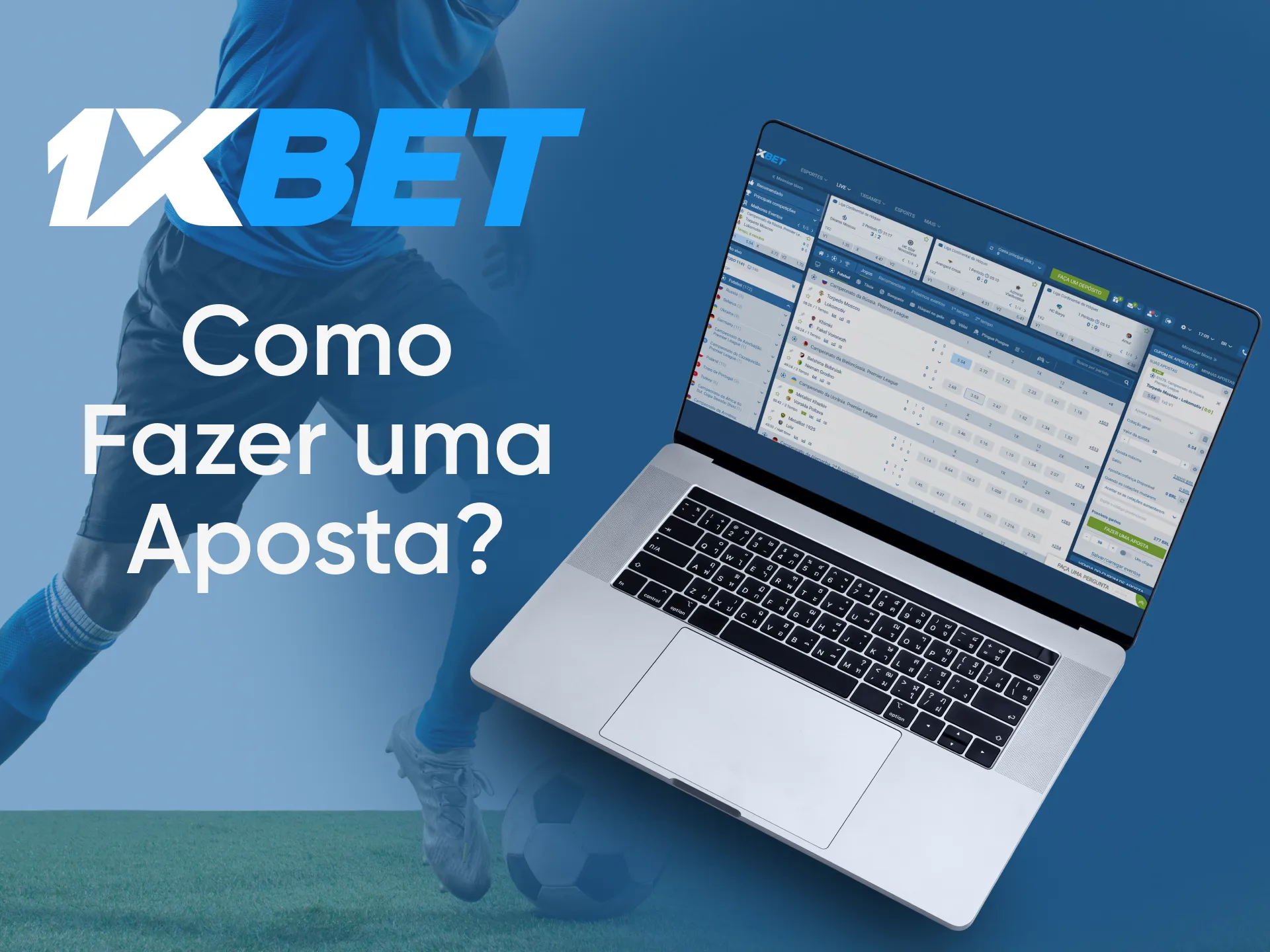 Instruções passo a passo para apostar em esportes no 1xBet.