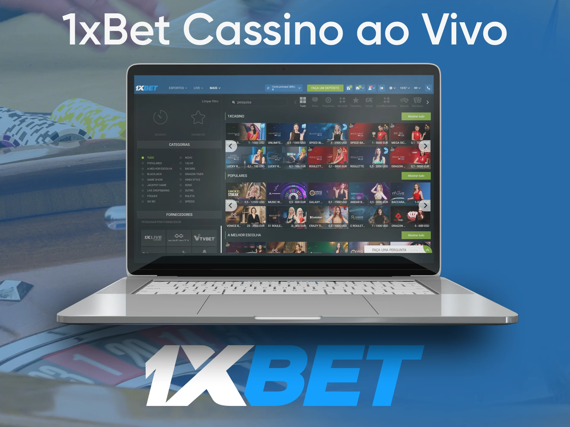 O 1xBet cassino suporta jogos de dealer ao vivo.