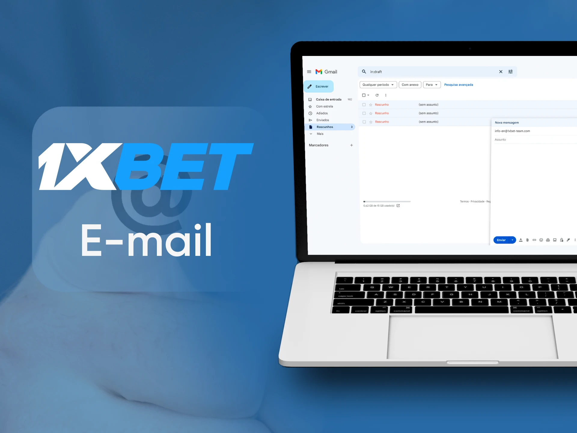 Contate o suporte 1xBet via e-mail.