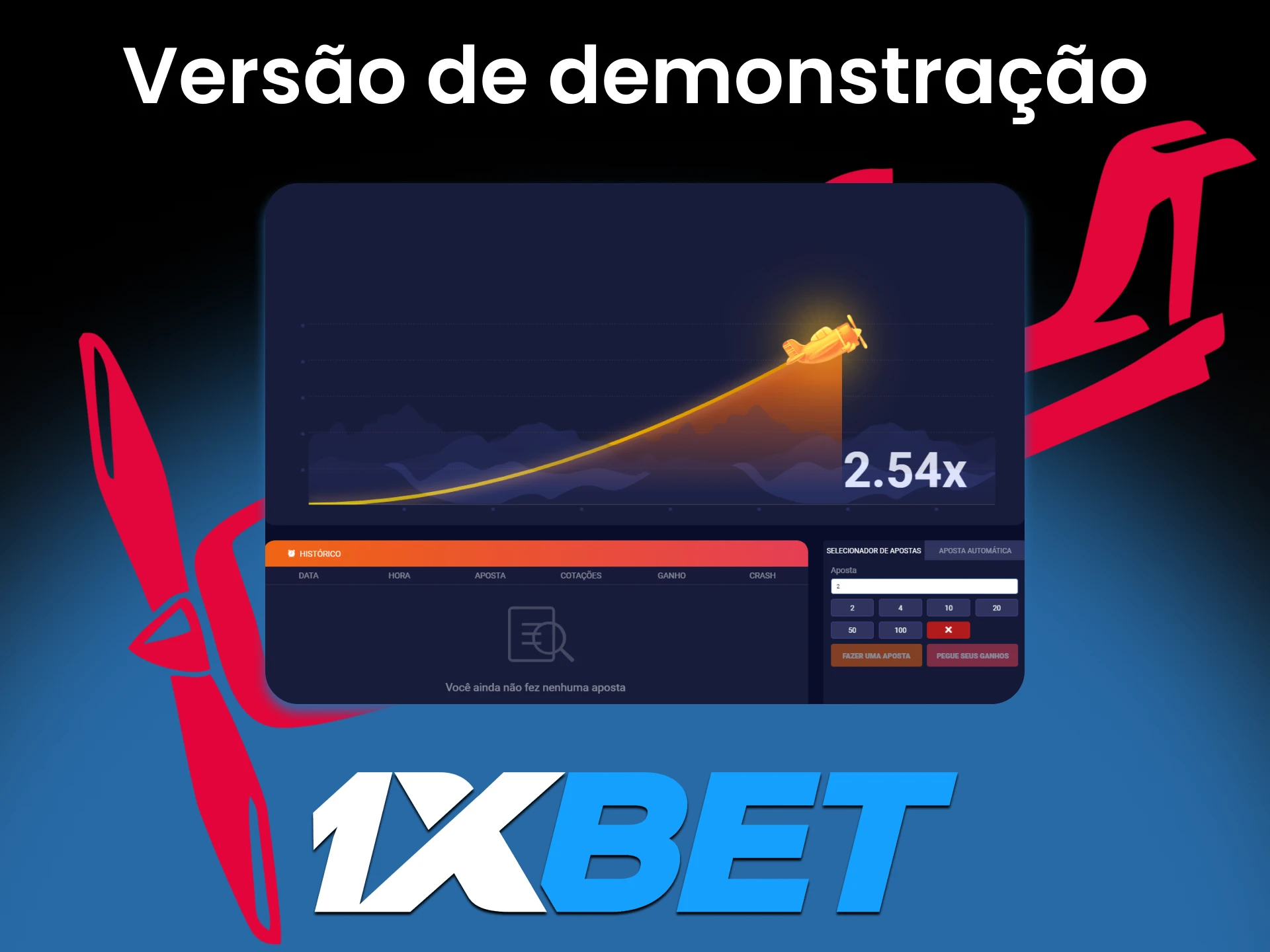 Termine na versão demo do jogo Aviator da 1xbet.