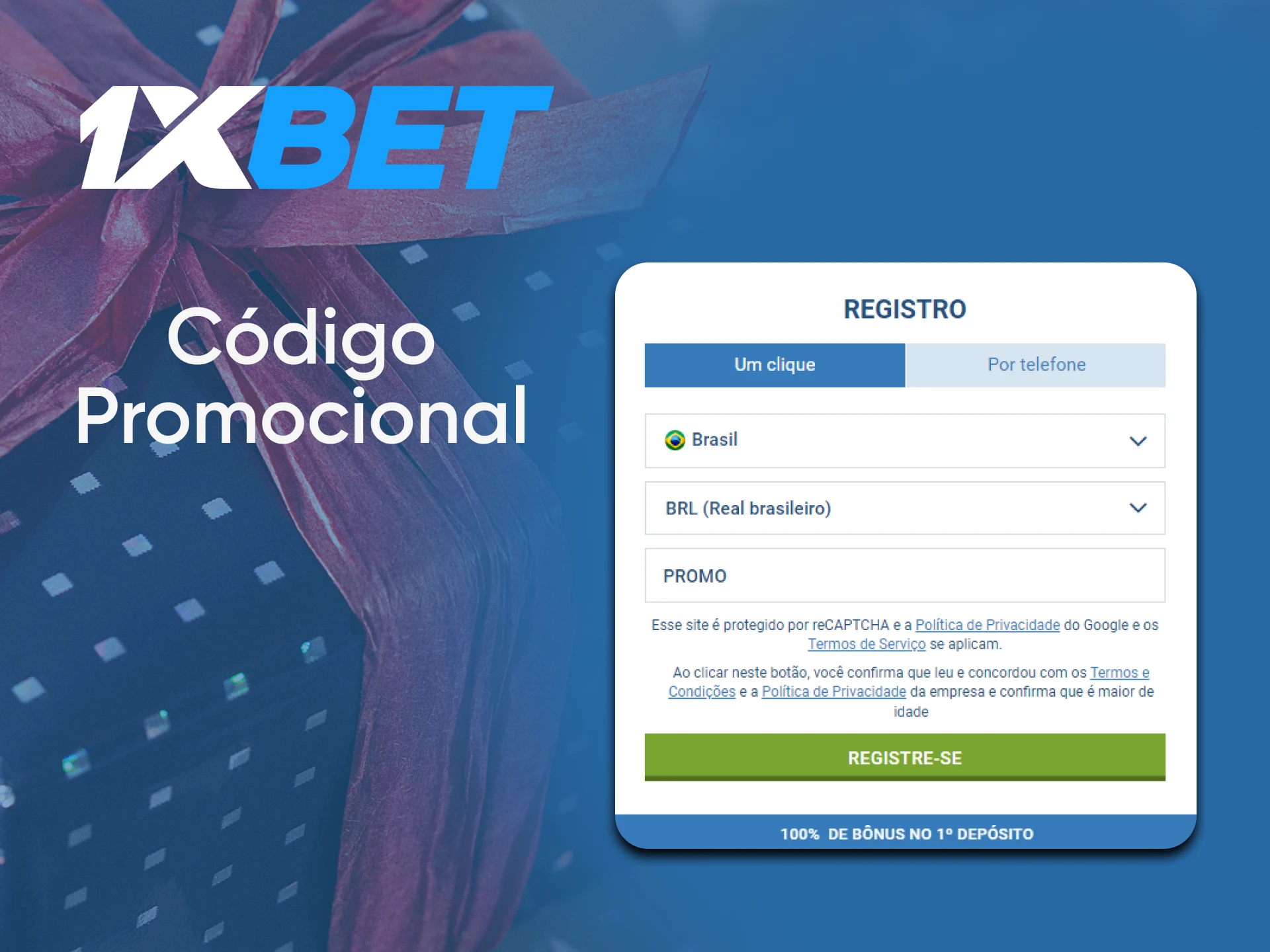 Obtenha um código promocional da 1xbet.