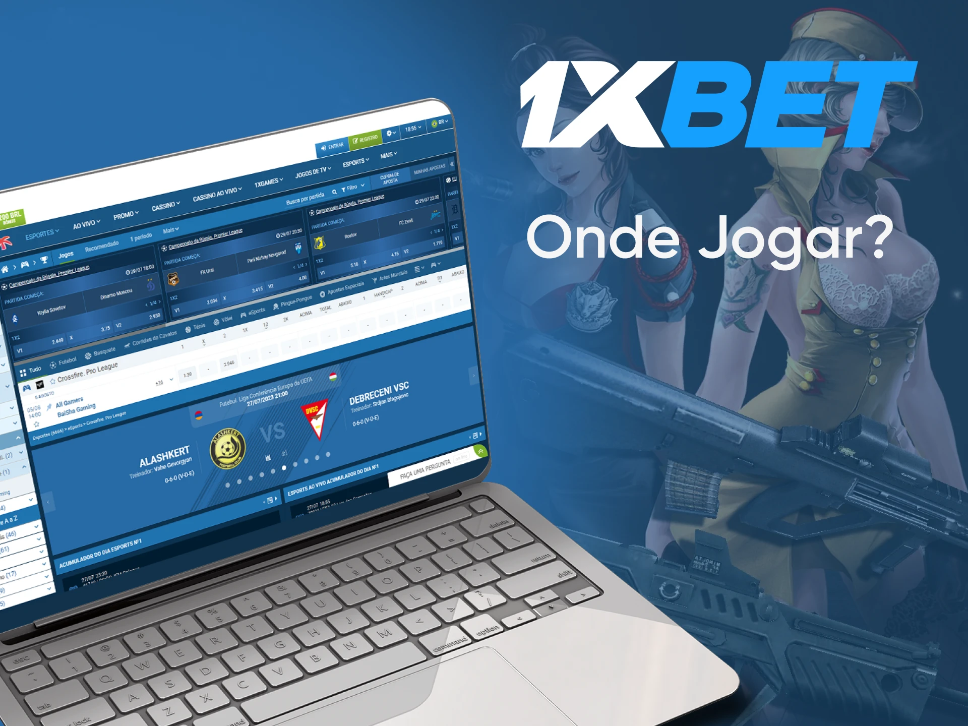 Para apostar no Crossfire, acesse o serviço 1xbet.