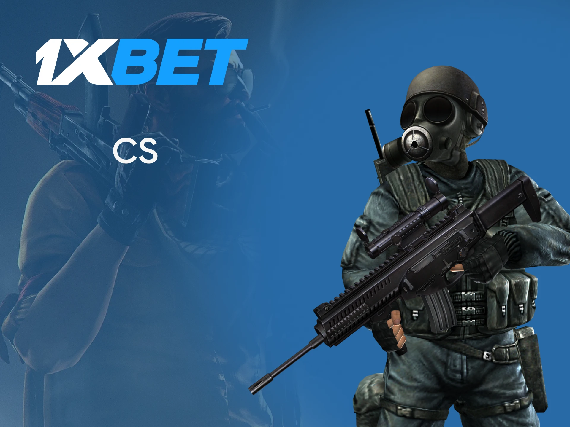 Para apostas em eSports da 1xbet, escolha CS.