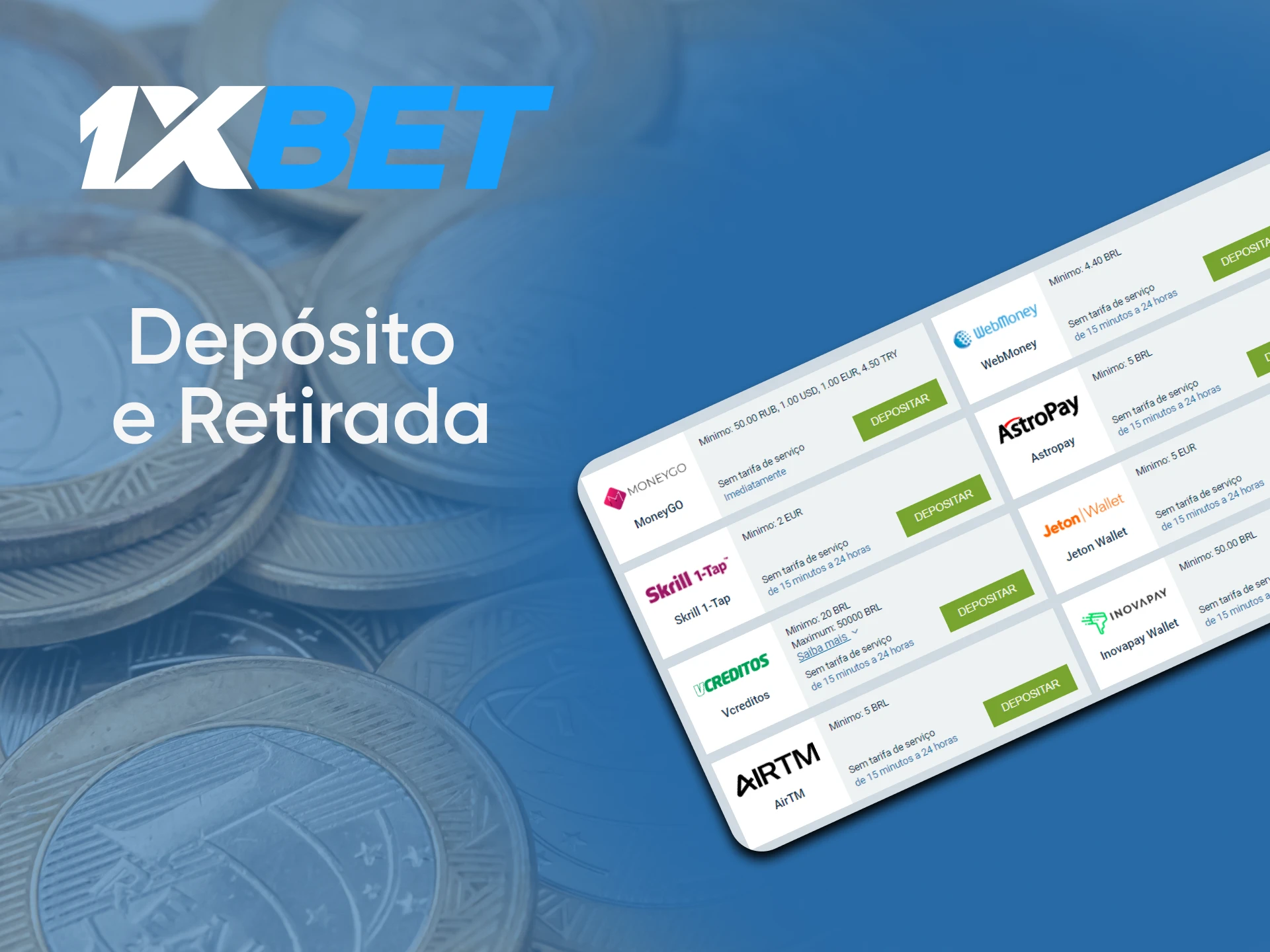 Escolha um método de transação conveniente para apostas em e-sports da 1xbet.
