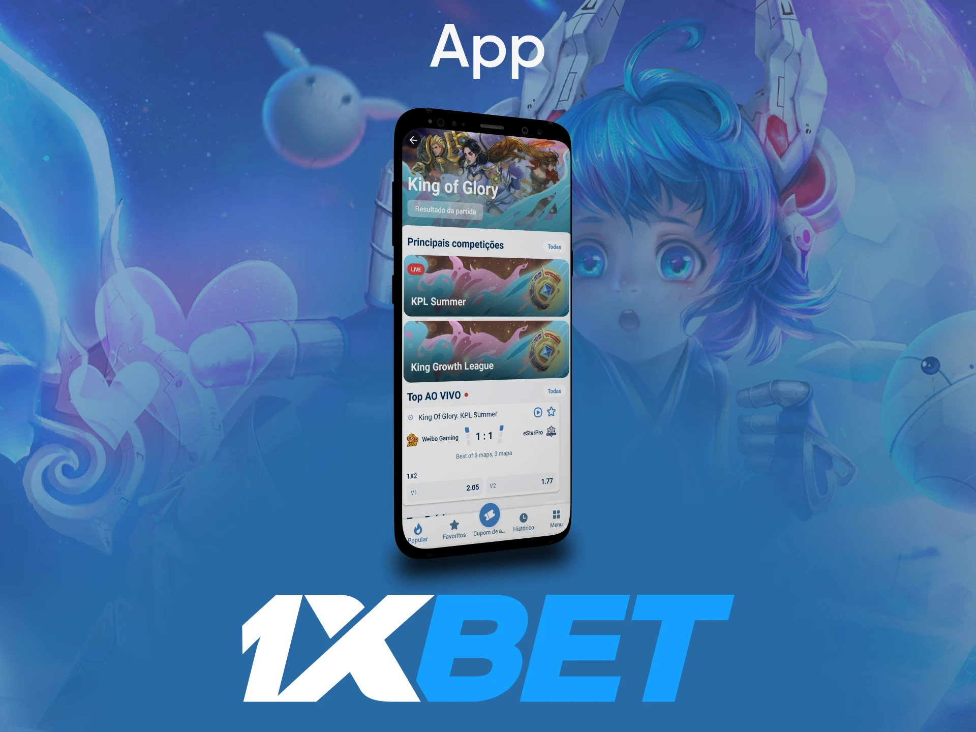 Aposte no King of Glory através do aplicativo 1xbet.