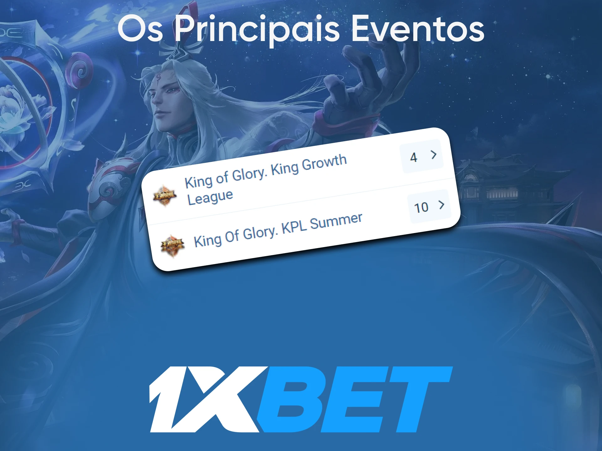 Descubra todos os eventos do King of Glory na 1xbet.