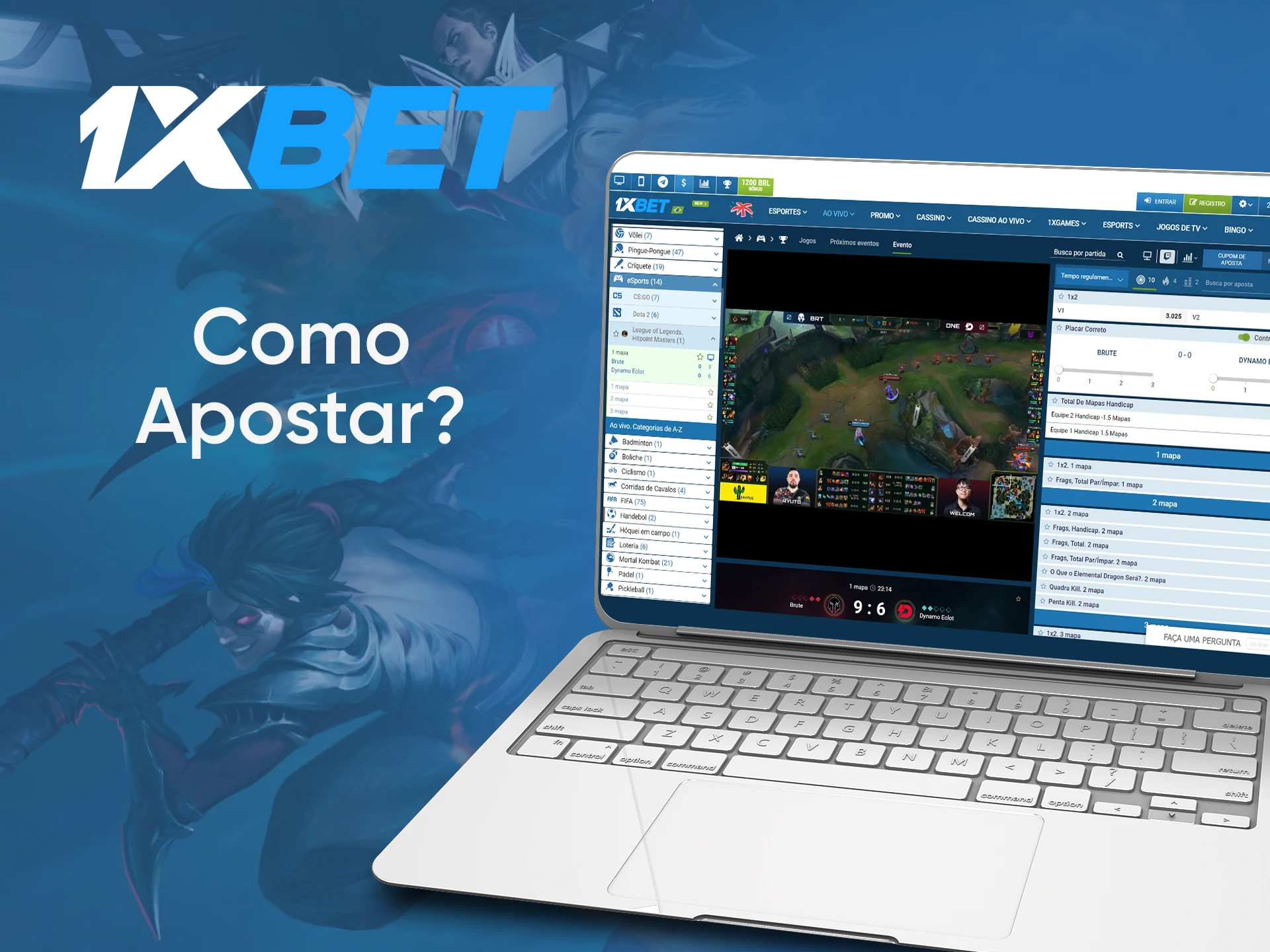 Descubra como começar a apostar no LOL da 1xbet.