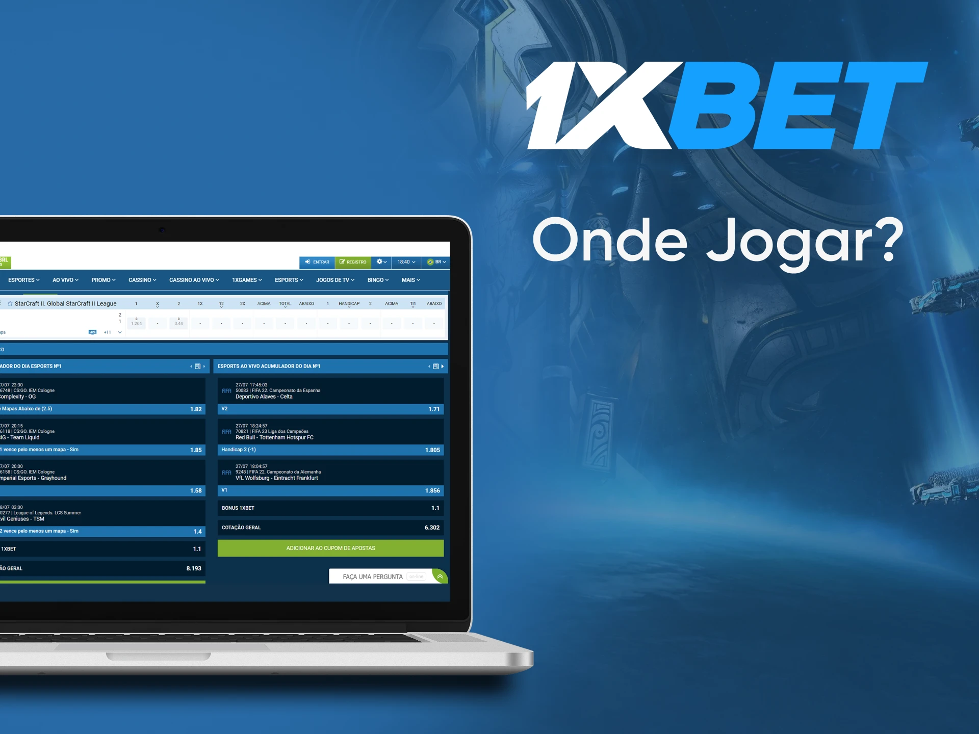Para apostar no StarCraft 2 escolha 1xbet.