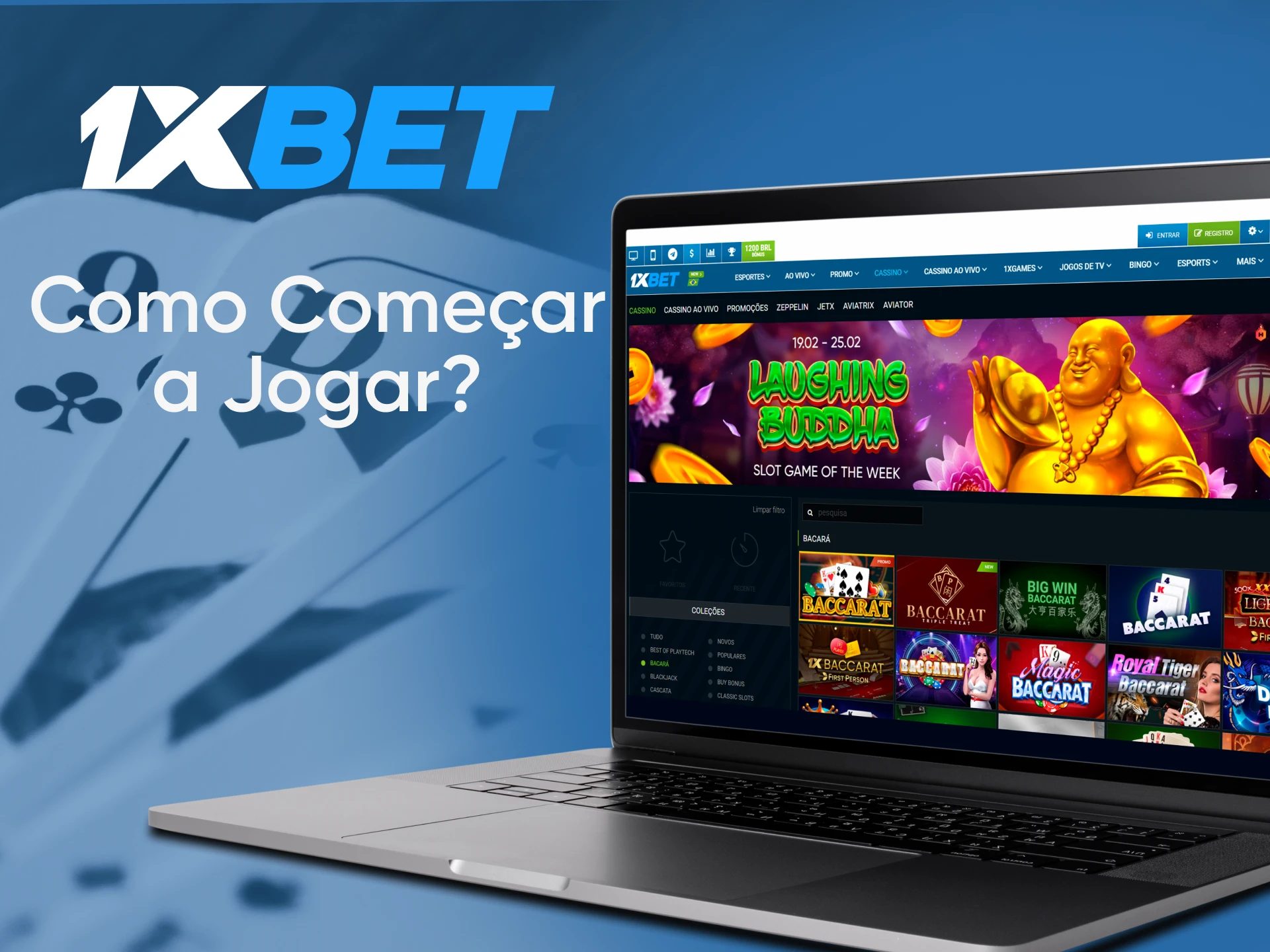 Vá ao cassino da 1xbet e comece a jogar bacará.