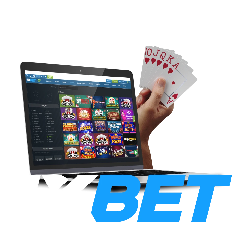 Para jogar pôquer, escolha 1xbet.
