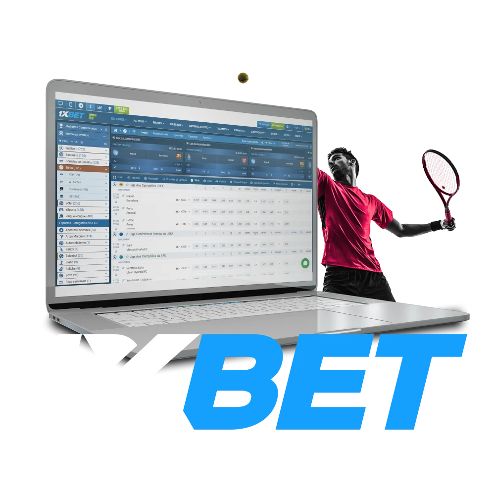 Faça apostas no tênis com 1xbet.