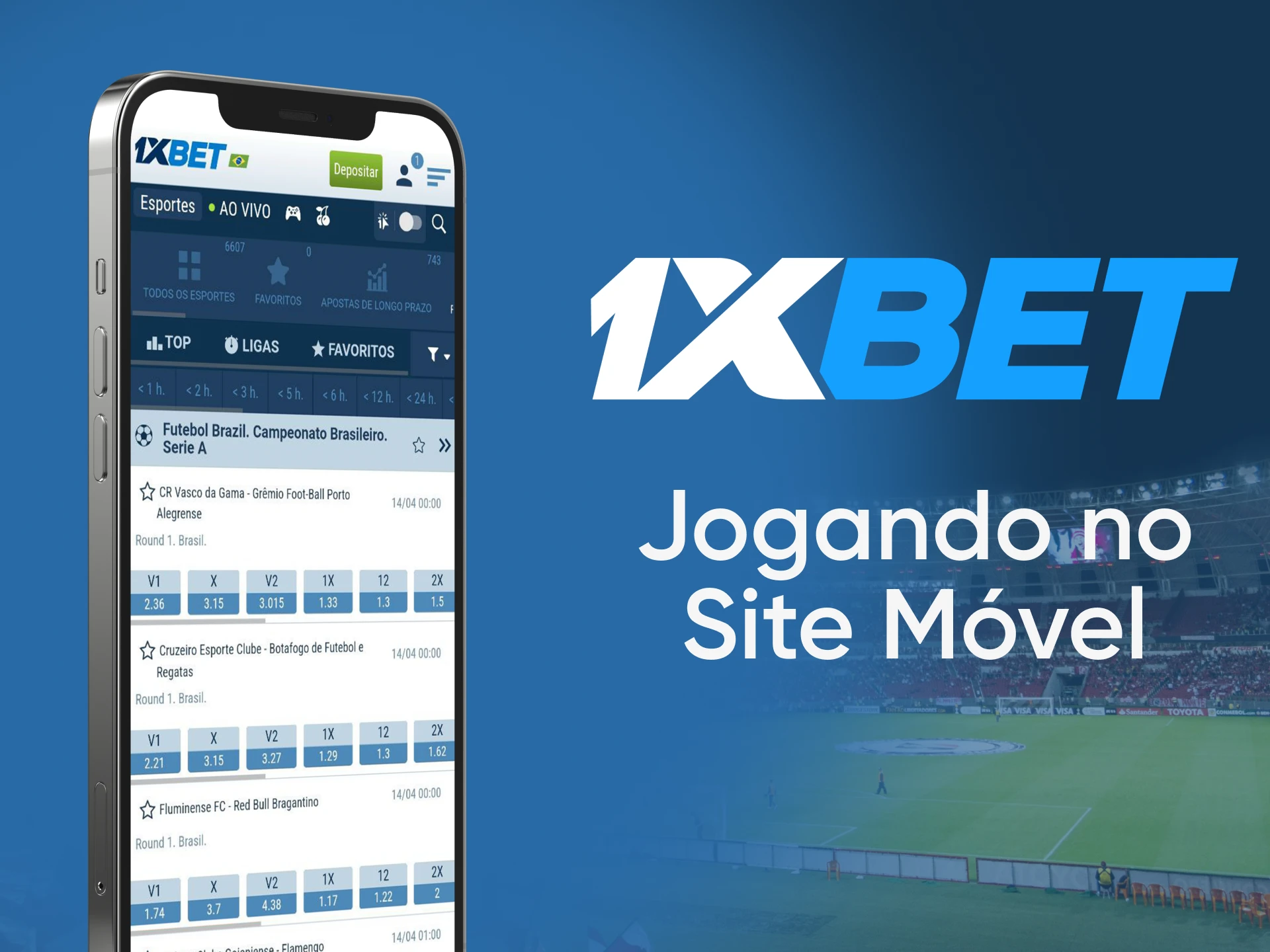 Visite a versão móvel do site 1xbet.