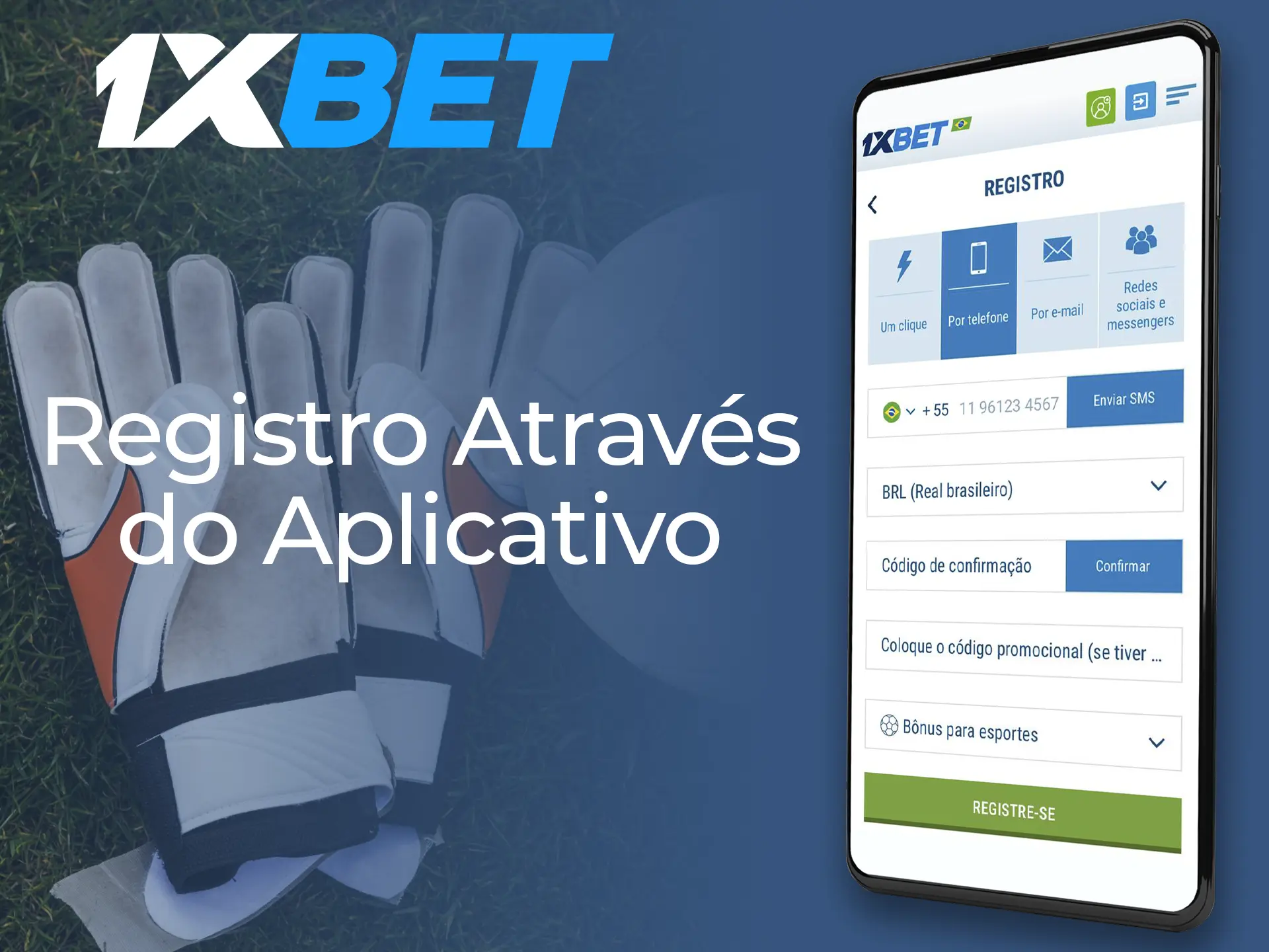 No aplicativo móvel 1xBet, você pode encontrar de forma intuitiva e rápida o método de registro de que precisa.