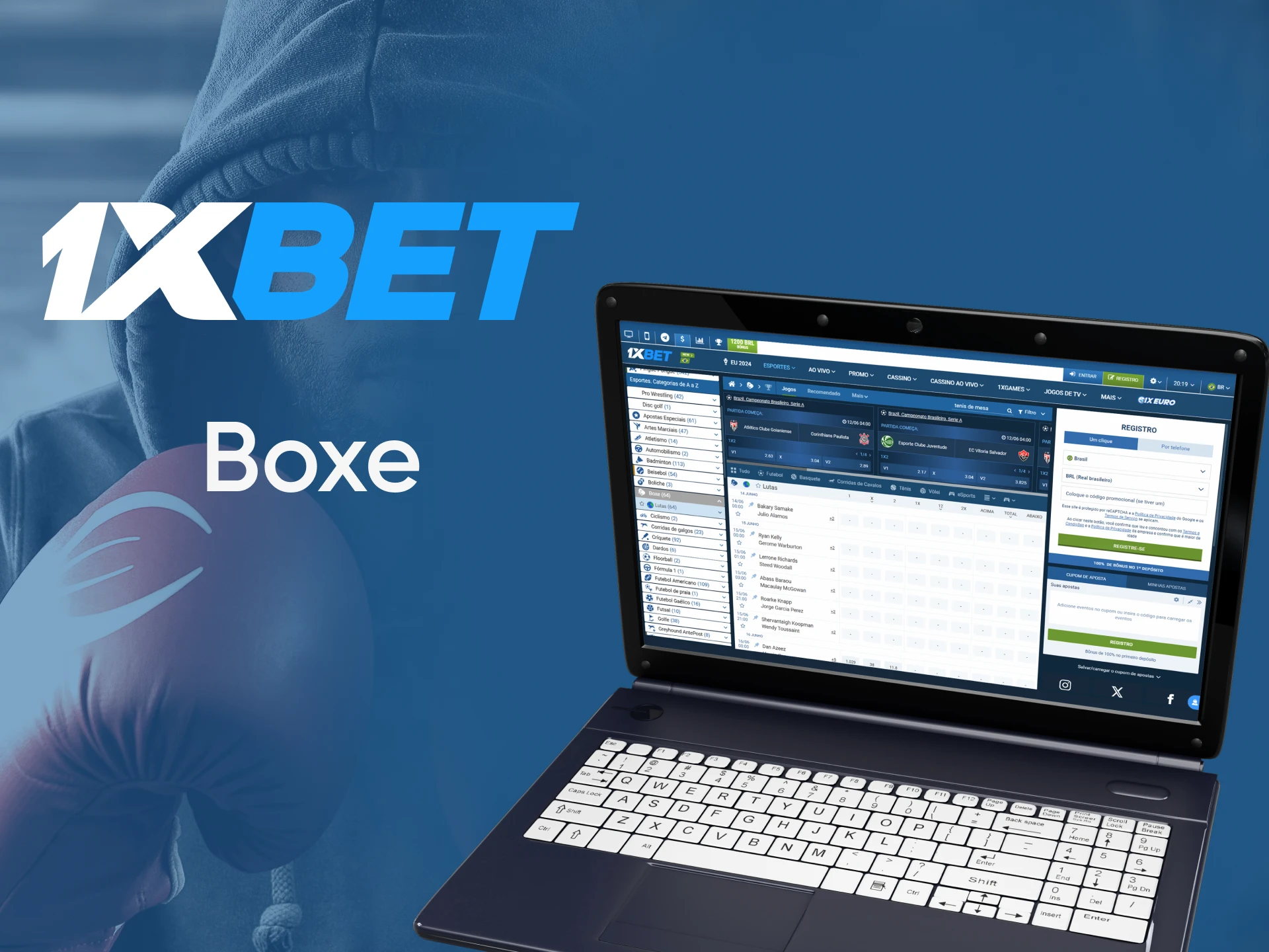 No site 1xbet você pode apostar no boxe.