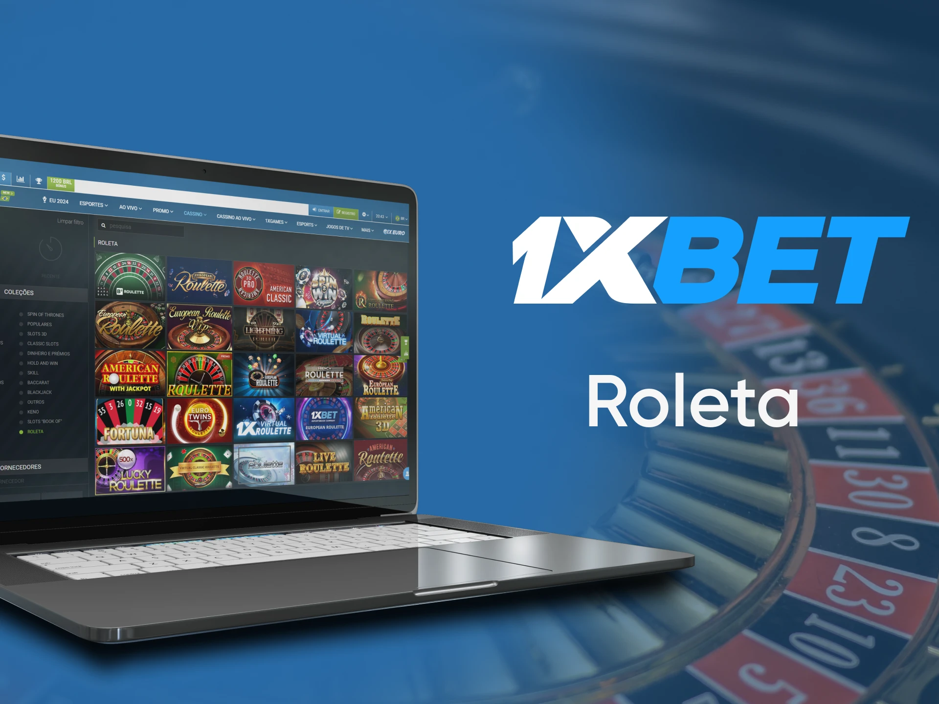Jogue roleta com 1xbet.