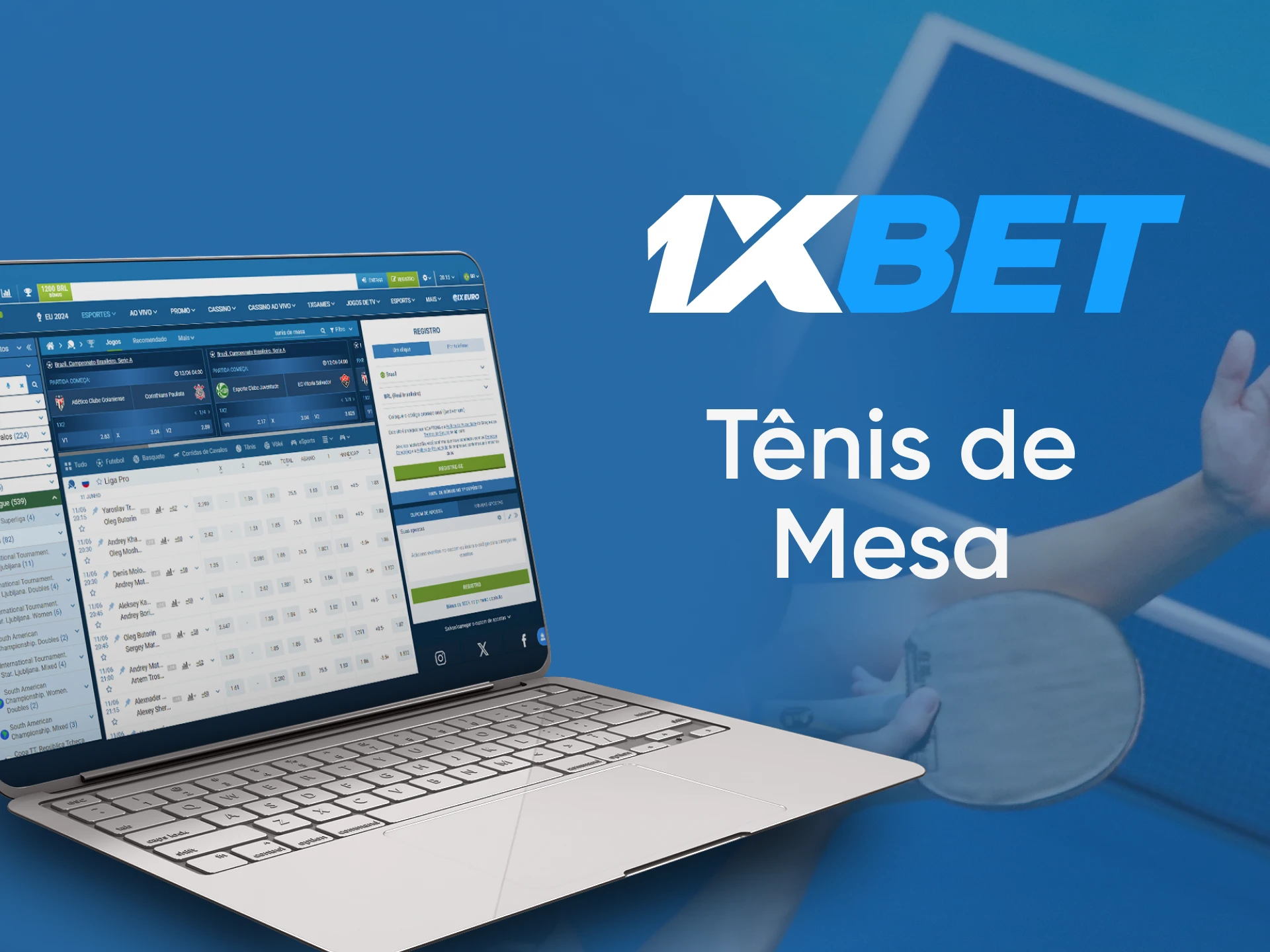 Faça apostas no tênis de mesa com 1xbet.
