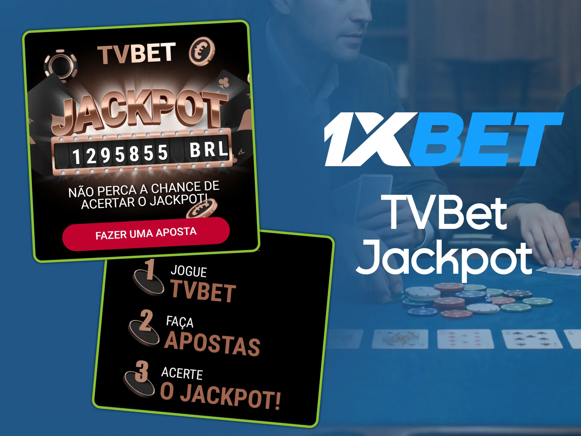 Jogue TVBET na 1xBet e concorra ao jackpot acumulado em tempo real.